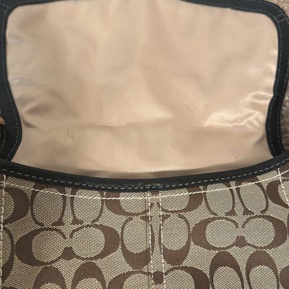 Coach bleecker monogram signature canvas leather shoulder bag with dustbag - Picture 11 of 14